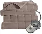 Sunbeam quilted fleece heated blanket in queen size