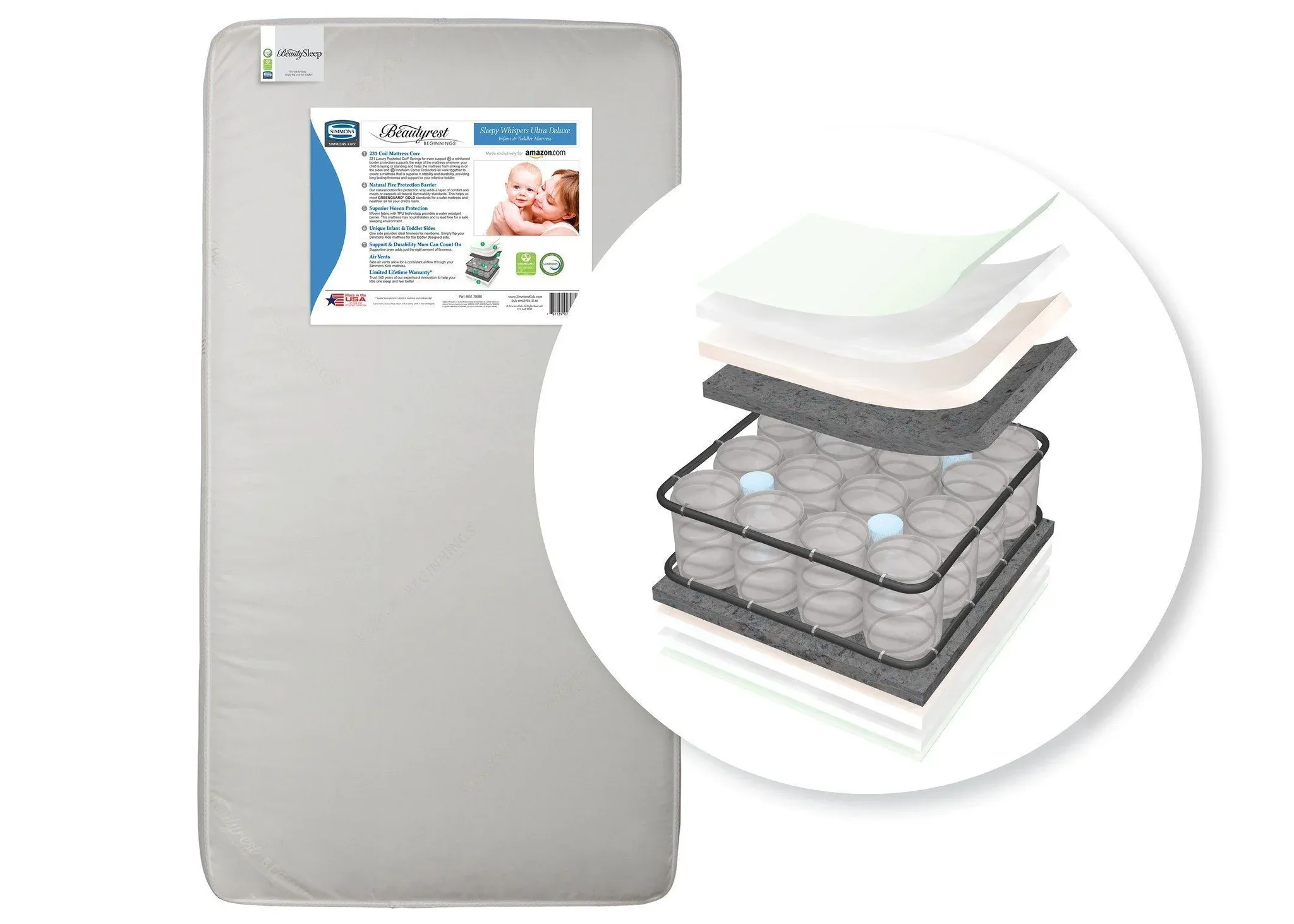 Simmons Kids Beautyrest Beginnings Sleepy Whispers mattress