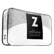 Gel fiber-filled cooling pillow with a memory foam layer
