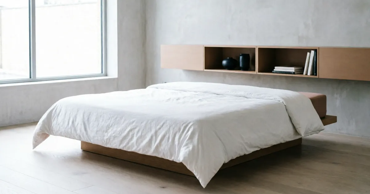 Layla flippable copper-infused mattress in modern bedroom